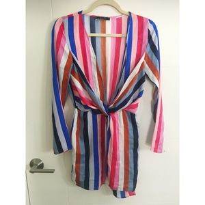 VICI Collection- Electra Striped Twist Dress-Small